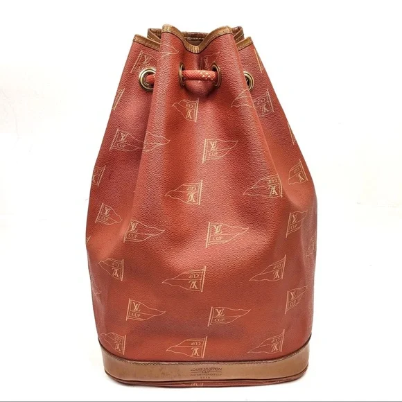 Louis Vuitton LV Cup 1995 America’s Cup Red Canvas Bucket Bag Vintage Rare - Picture 1 of 10